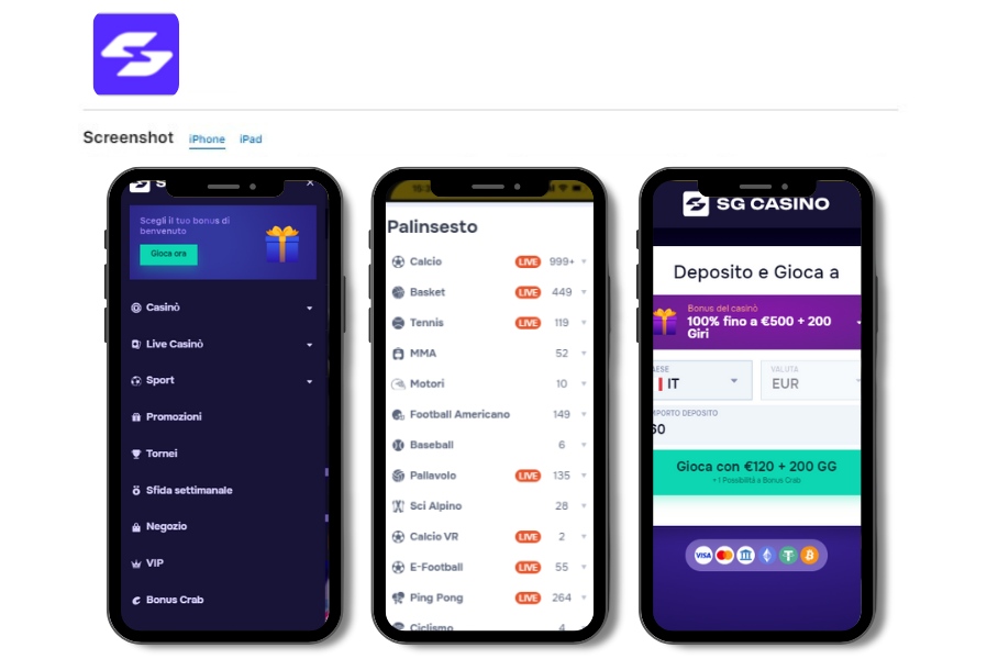 SG Casino mobile app