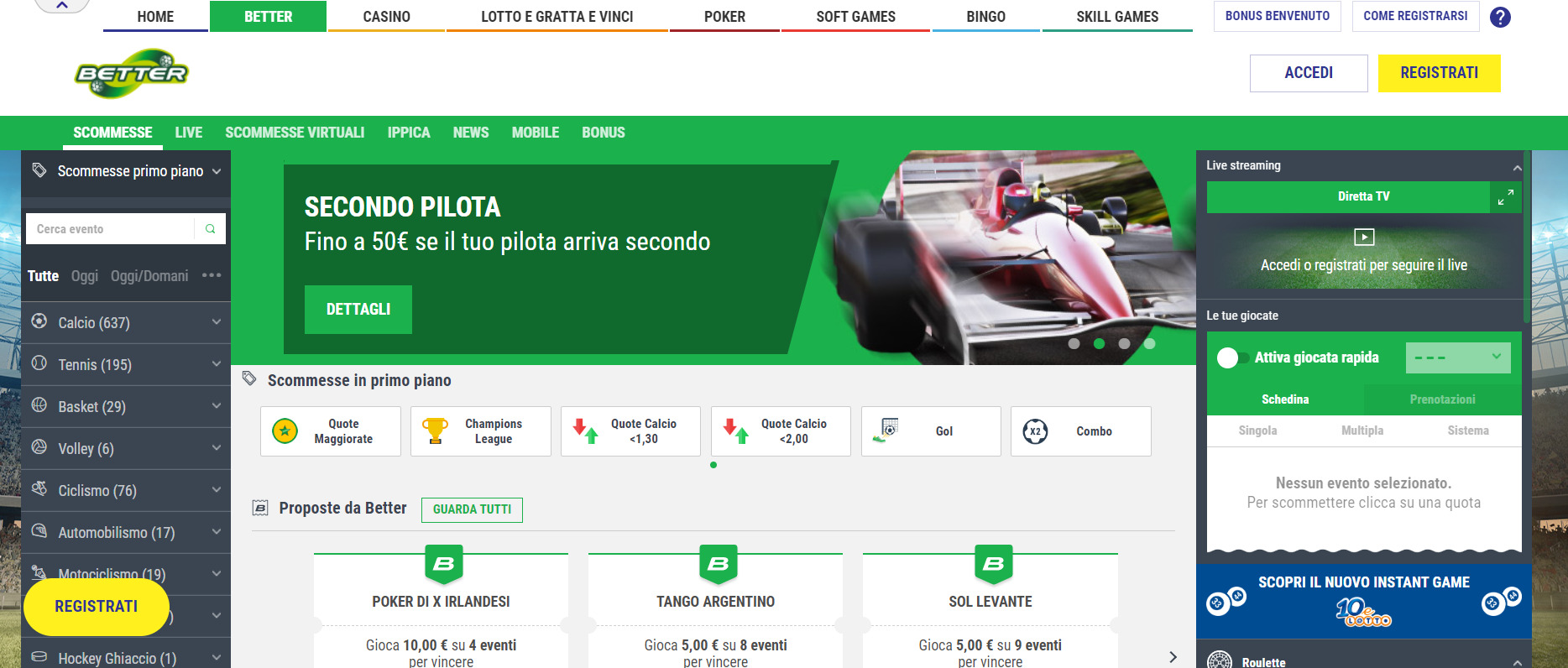 Better, scommesseonline.tv