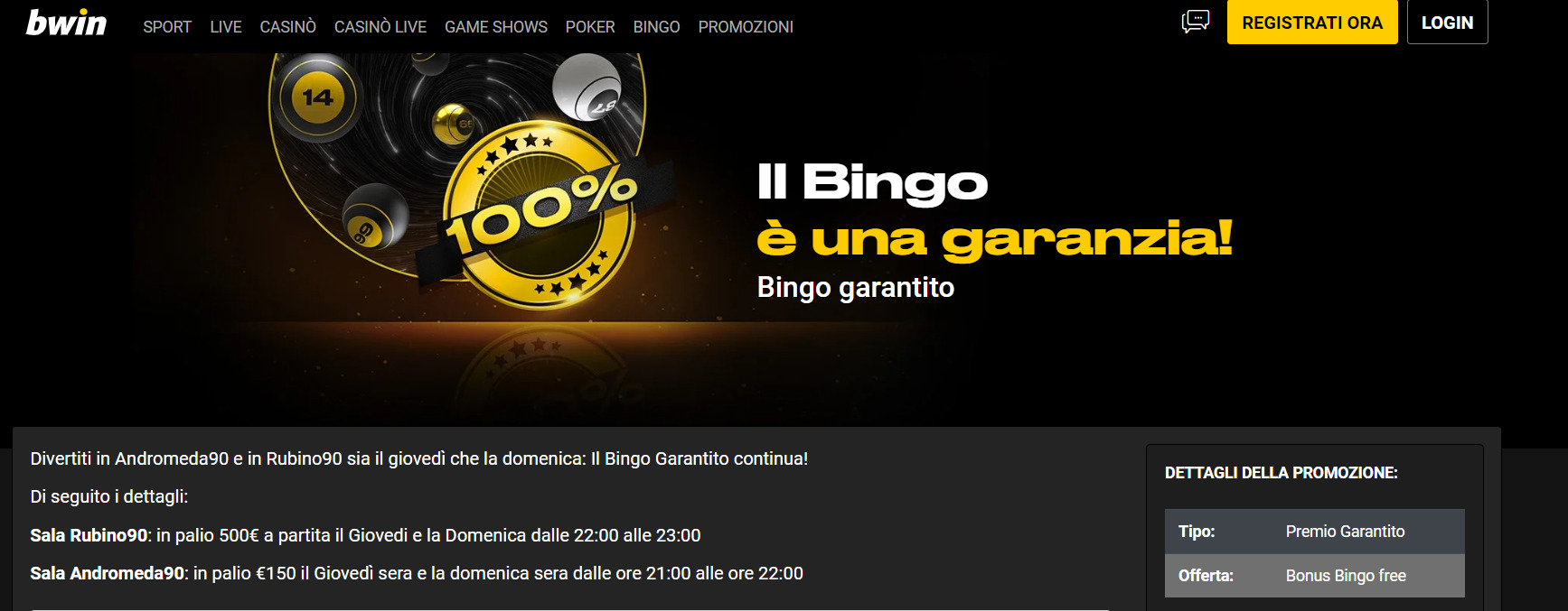 Bwin, scommesseonline.tv