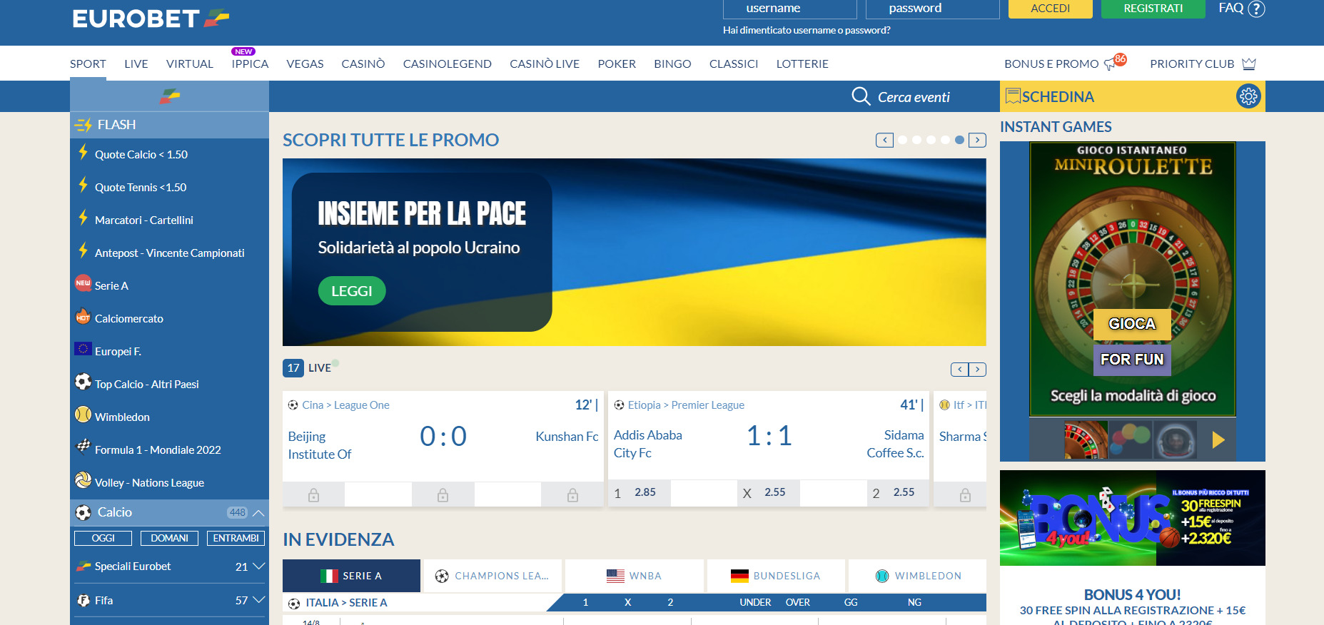 Eurobet, scommesseonline.tv