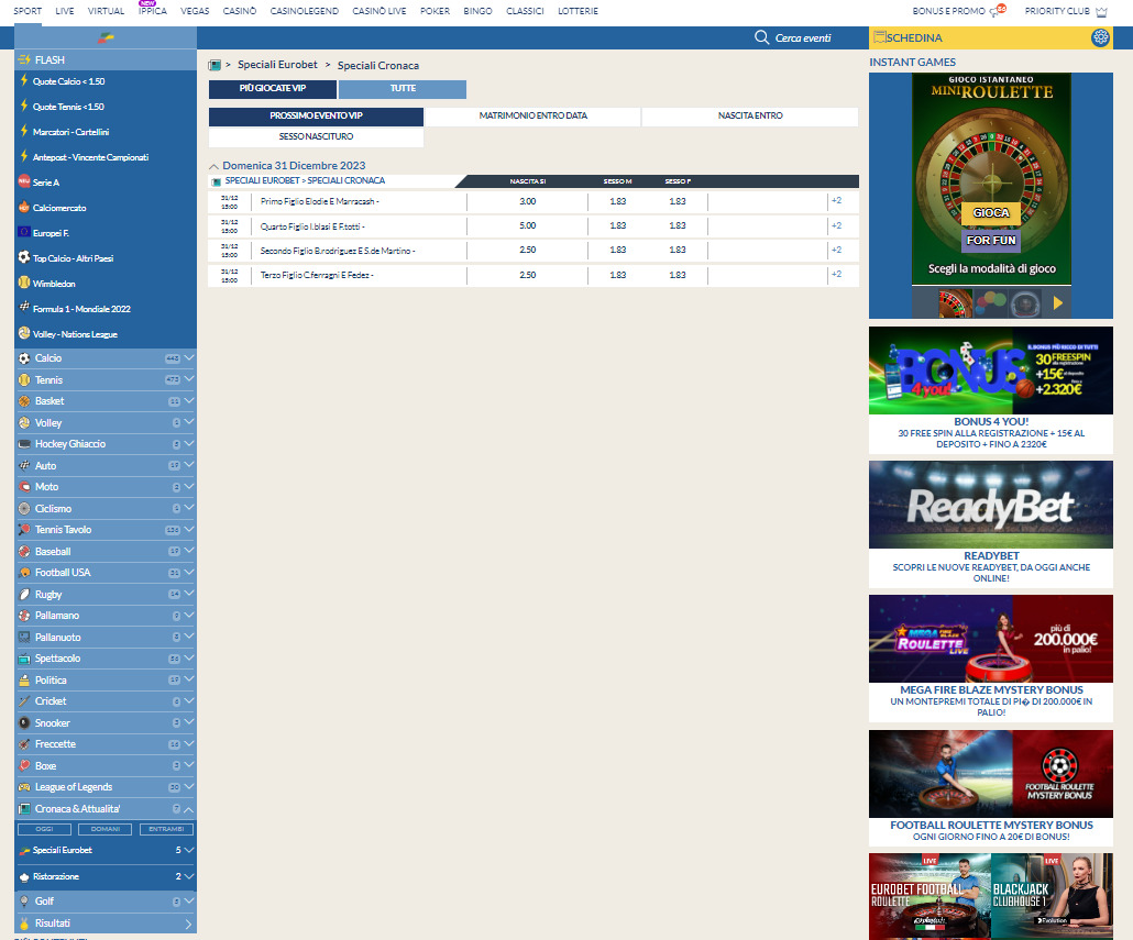 Eurobet, scommesseonline.tv