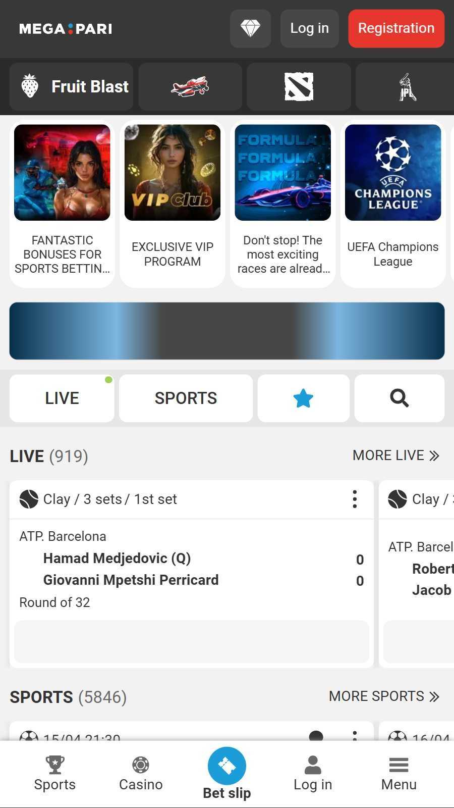 Megapari Main Page