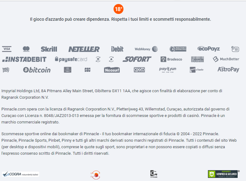 Pinnacle, scommesseonline.tv