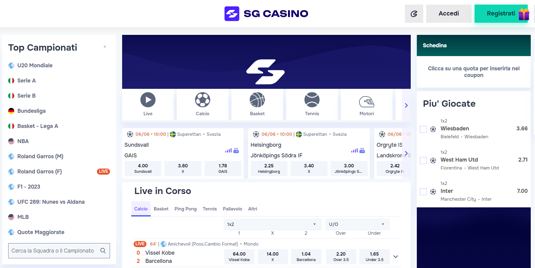 sg casino italy
