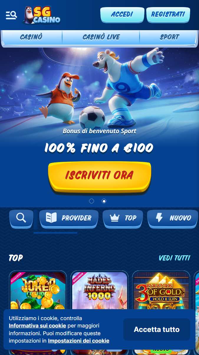 SGCasino Main Page