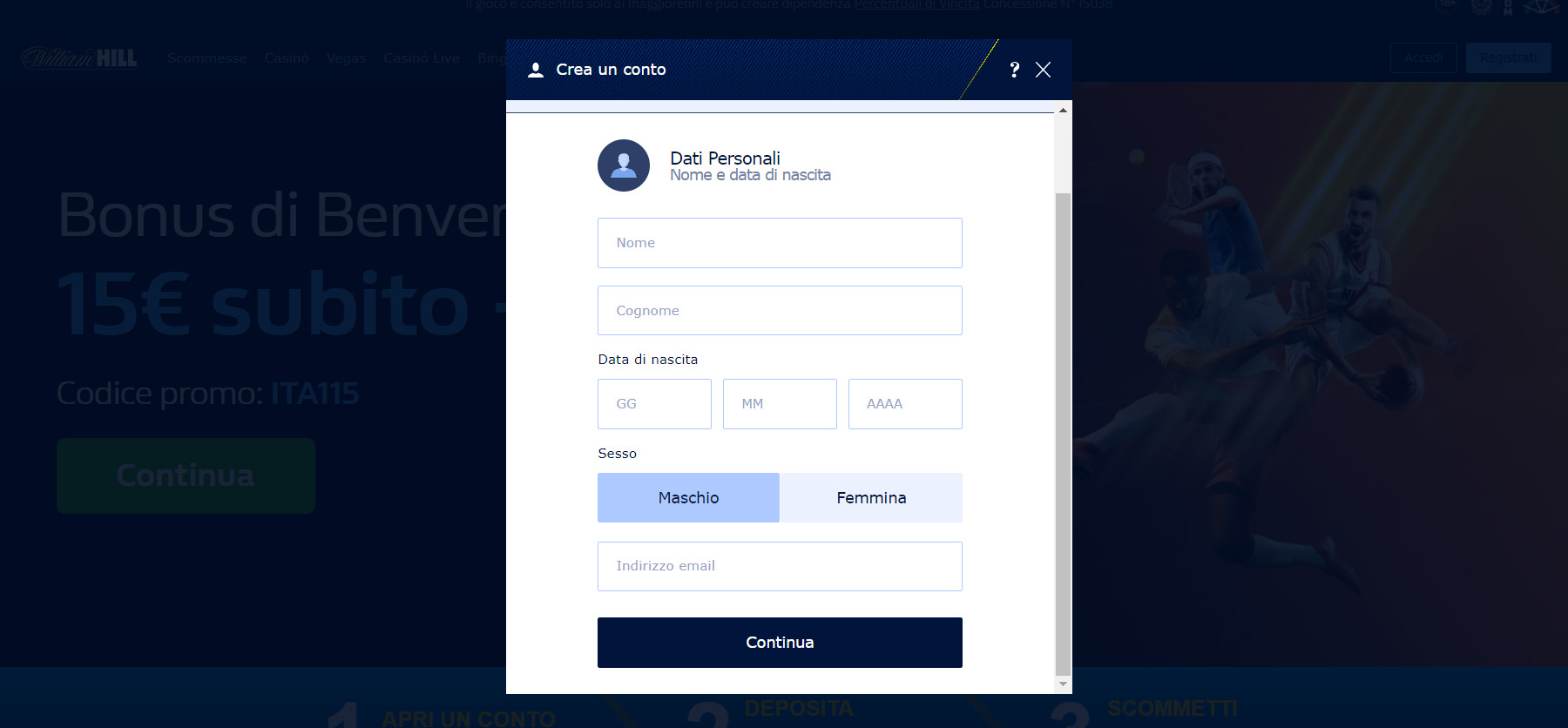William Hill, scommesseonline.tv