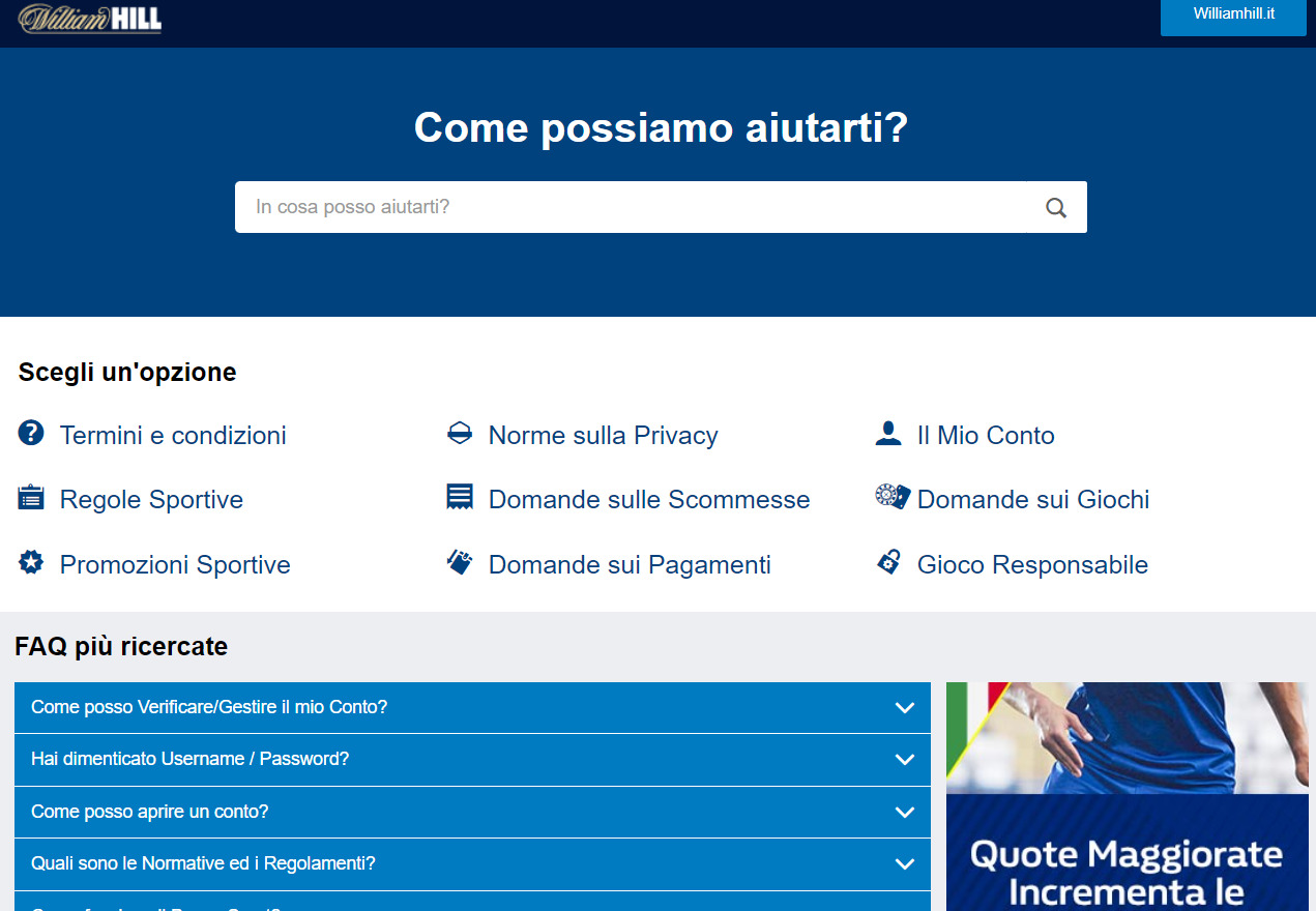 William Hill, scommesseonline.tv