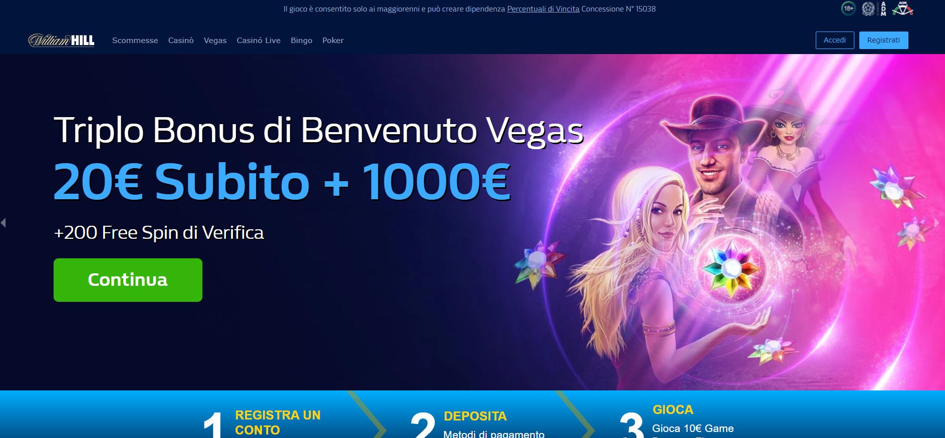 William Hill, scommesseonline.tv